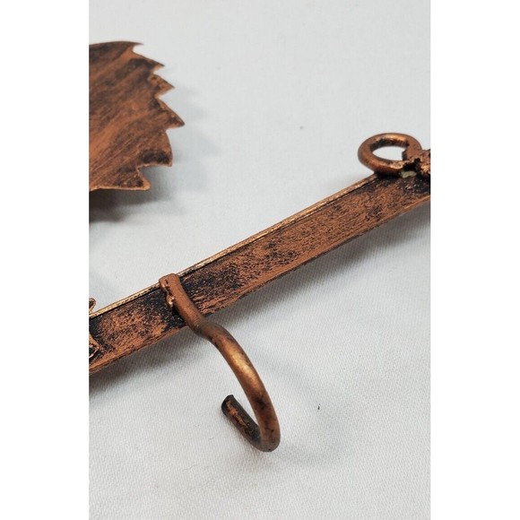 Rooster Metal Arrow Key Hanger 4 Hooks Wall Decor Brass Color Farmhouse Rustic - Picture 6 of 11